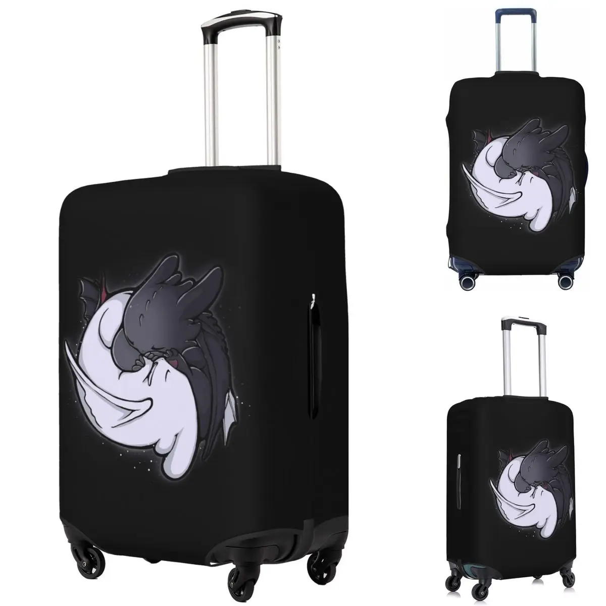 

Toothless And Light Fury Hugging Suitcase Cover Protection Elastic Travel Luggage Protector Covers for 18-32 Inch