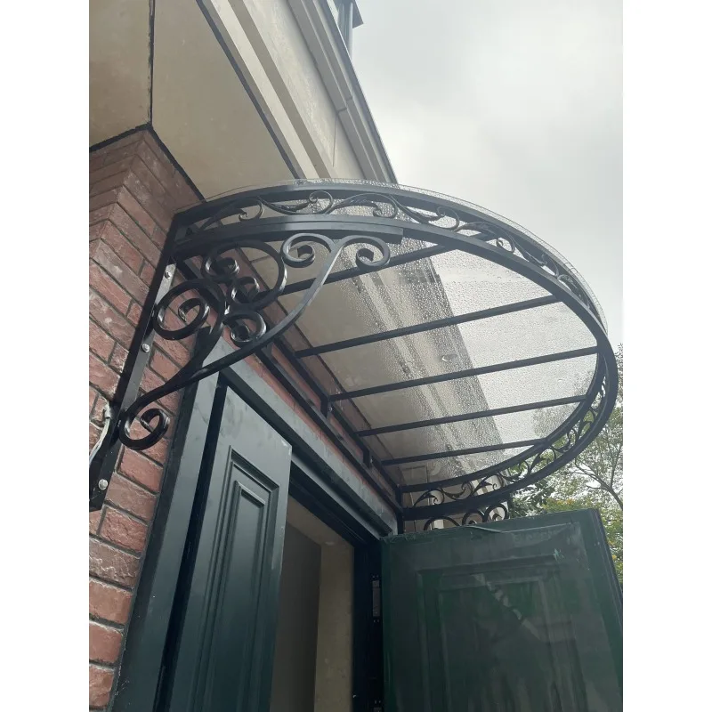 French aluminum alloy canopy European-style villa outdoor wrought iron canopy eaves awning small yard door rain cover