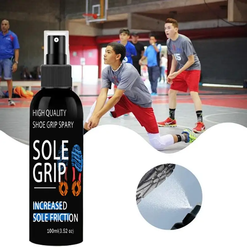 Grip Spray สําหรับรองเท้าบาสเก็ตบอลด้านล่าง 100ml รองเท้าบาสเก็ตบอลด้านล่างสเปรย์รองเท้าผ้าใบ Grip สเปรย์รองเท้า Traction Enhancer รองเท้า