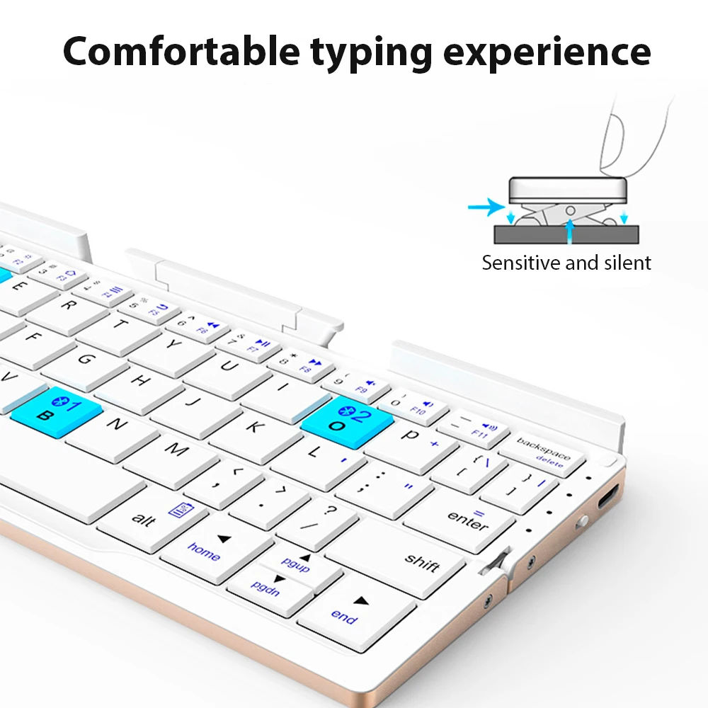 Wireless Folding Keyboard Suitable For Mobile Phones Tablets Computers Bluetooth Keyboard Mini Mobile Phone Keyboard Accessories - Image 4