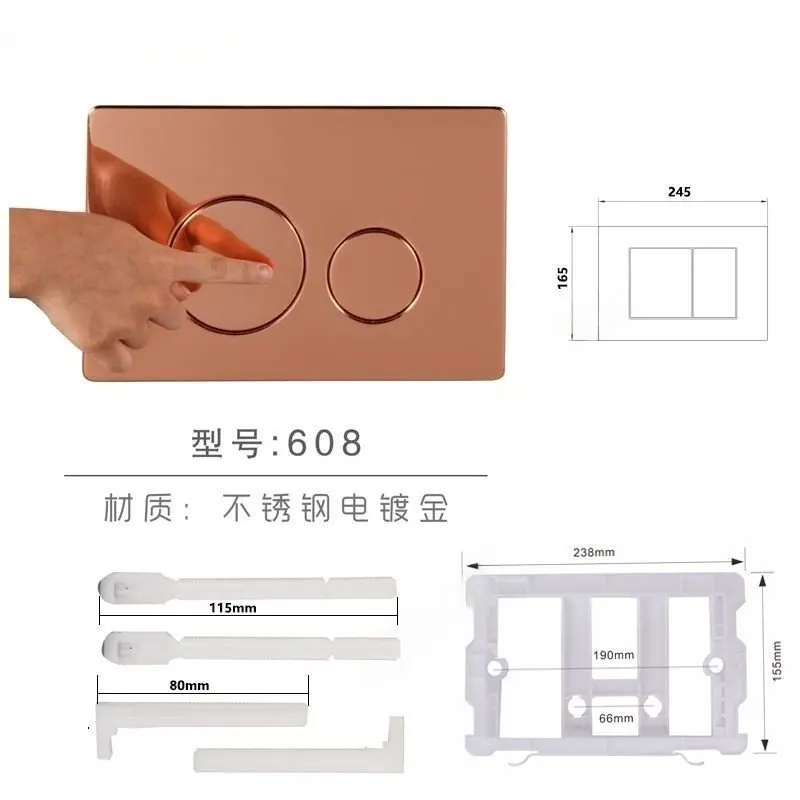 Universal Concealed Squat Toilet Water Tank Panel, Replacement Accessory For Wall Mount Hidden Cistern