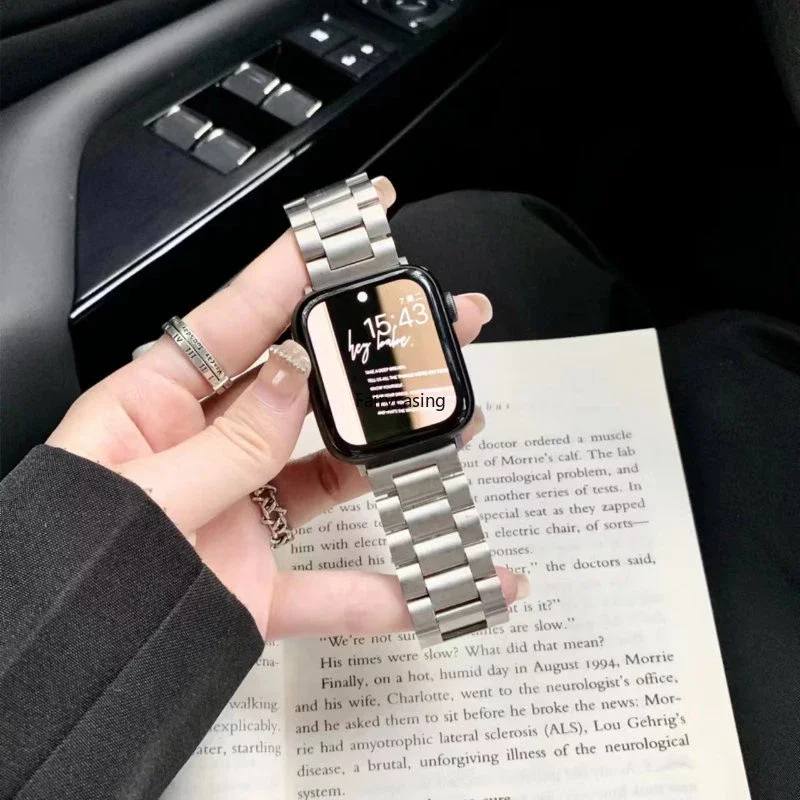 حافظة + حزام من الفولاذ المقاوم للصدأ واقي شاشة كامل لسلسلة ساعات أبل 10 42 مللي متر 46 مللي متر Ultra 2 49 مللي متر 45/41 44 مللي متر ملحقات