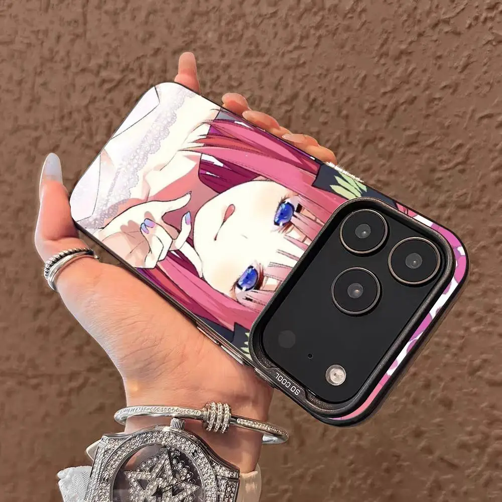 Q-Quintessential Quintuplets Handyhülle für iPhone 17 Air 16 E 15 14 Plus 13 12 11 Pro Max Farbige Silberne Abdeckung