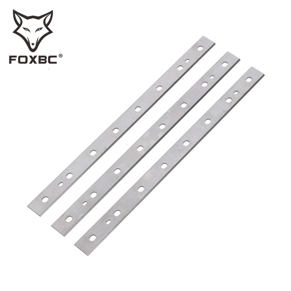 FOXBC-cuchillas de cepilladora de 13 pulgadas, repuesto para cuchillo cepillador de madera DeWalt DW735 DW735X para carpintería, Juego de 3