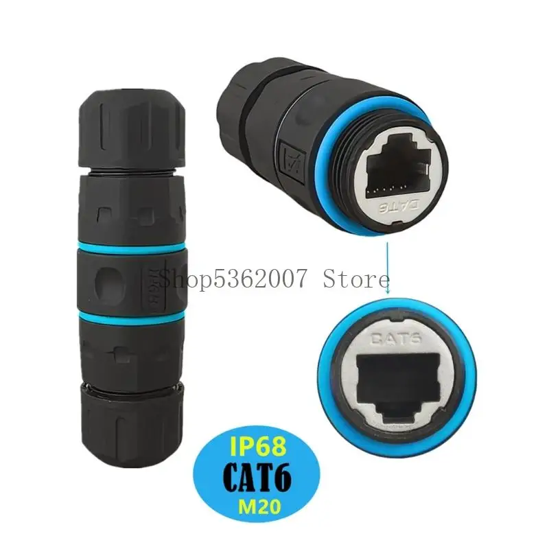 M20 Short IP68 CAT6 RJ45 مقرن موصل محمي مقاوم للماء 40JB