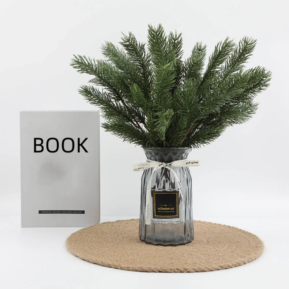 

Artificial Plants Christmas Tree Pine Fake Leaf For Home DIY Wedding Home Artificial Plants Bouquet Christmas Gifts Decoration