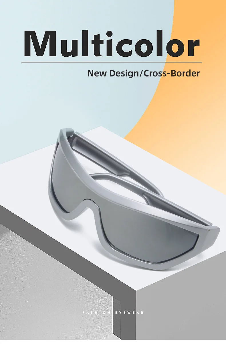 Vintage Luxus Marke Designer Übergroße Pilot Sonnenbrille Frauen Für Männer Shades Großen Rahmen Winddicht Beliebte Punk Sonnenbrille UV400 – Detail 1