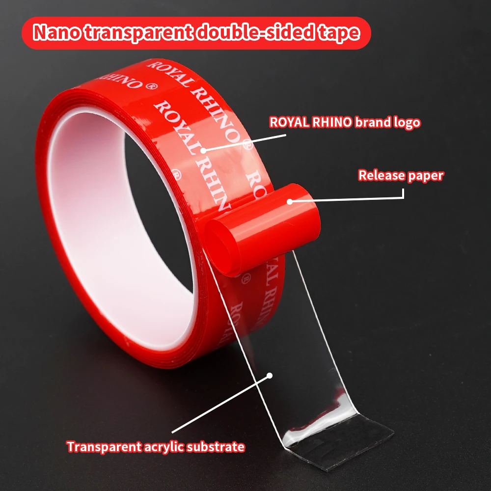 Immagine 4: Forte nastro biadesivo trasparente speciale per auto Adesivo adesivo in schiuma acrilica resistente per accessori domestici spoiler posteriore automatico