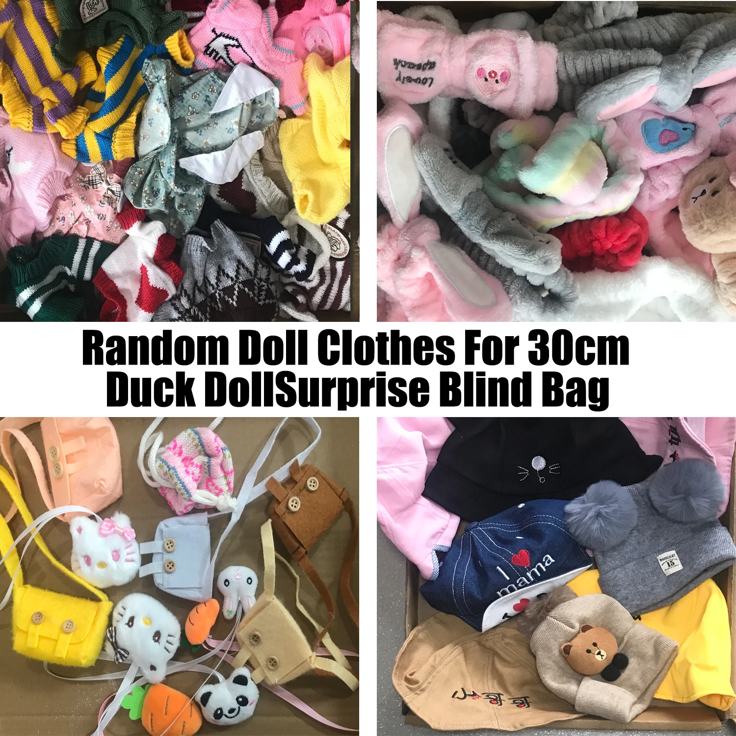 

Random Clothes for 30cm Duck Doll Accessories Hat Headband Outfit Pants Doll Clothes Surprise Blind Bag Toy
