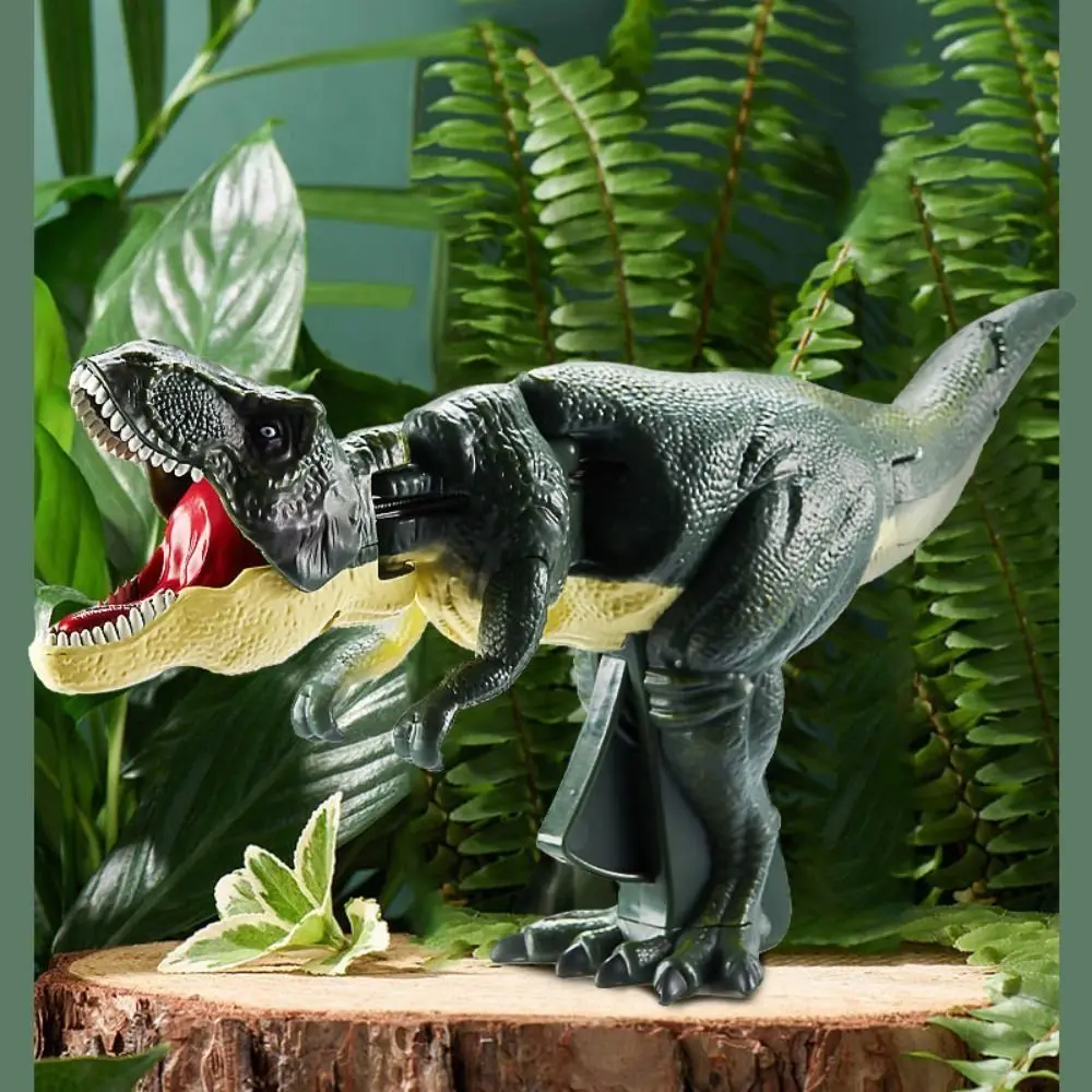 Jouet de dinosaure à pression en plastique, cadeau, mouvement de tête, balançoire simulée, Simulation manuelle, dinosaure explorateur pour femmes