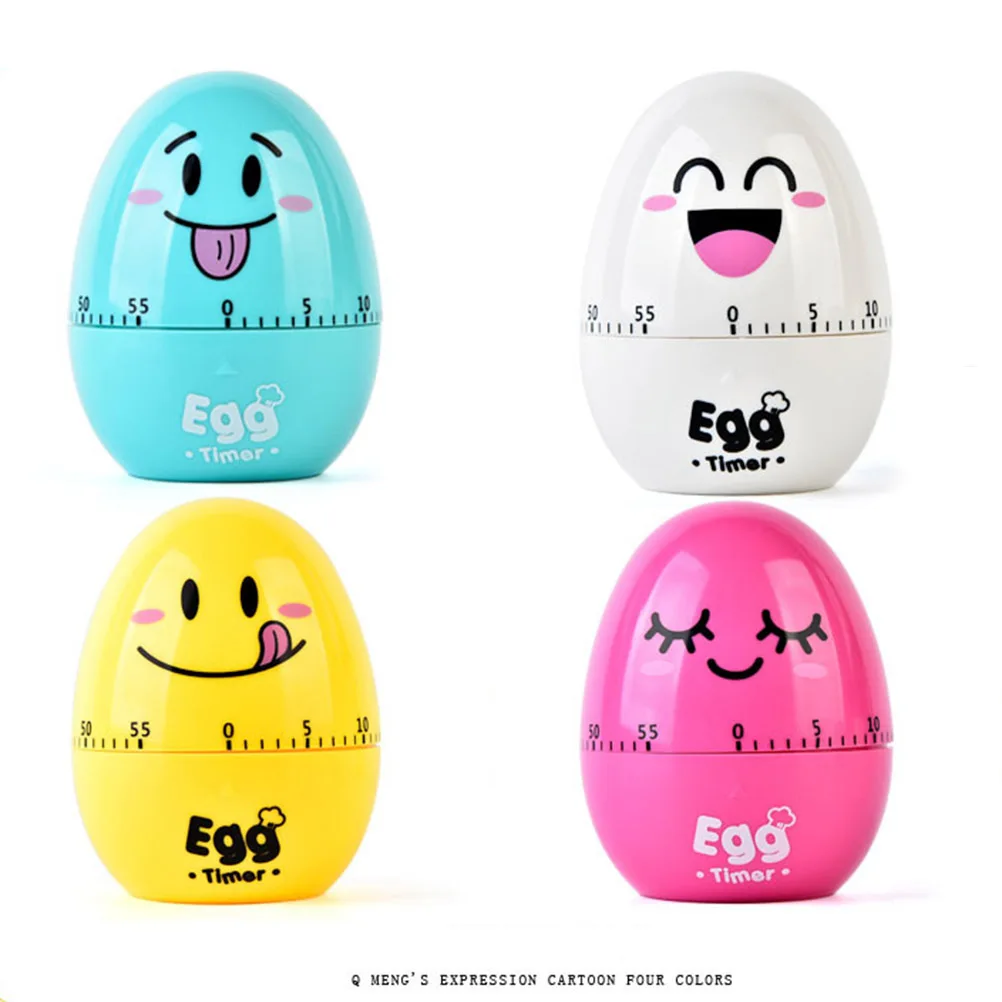 

Egg Shaped Mechanical Kitchen Timer White No Required Practical Economical Design for Baking Frying Cooking Eggs