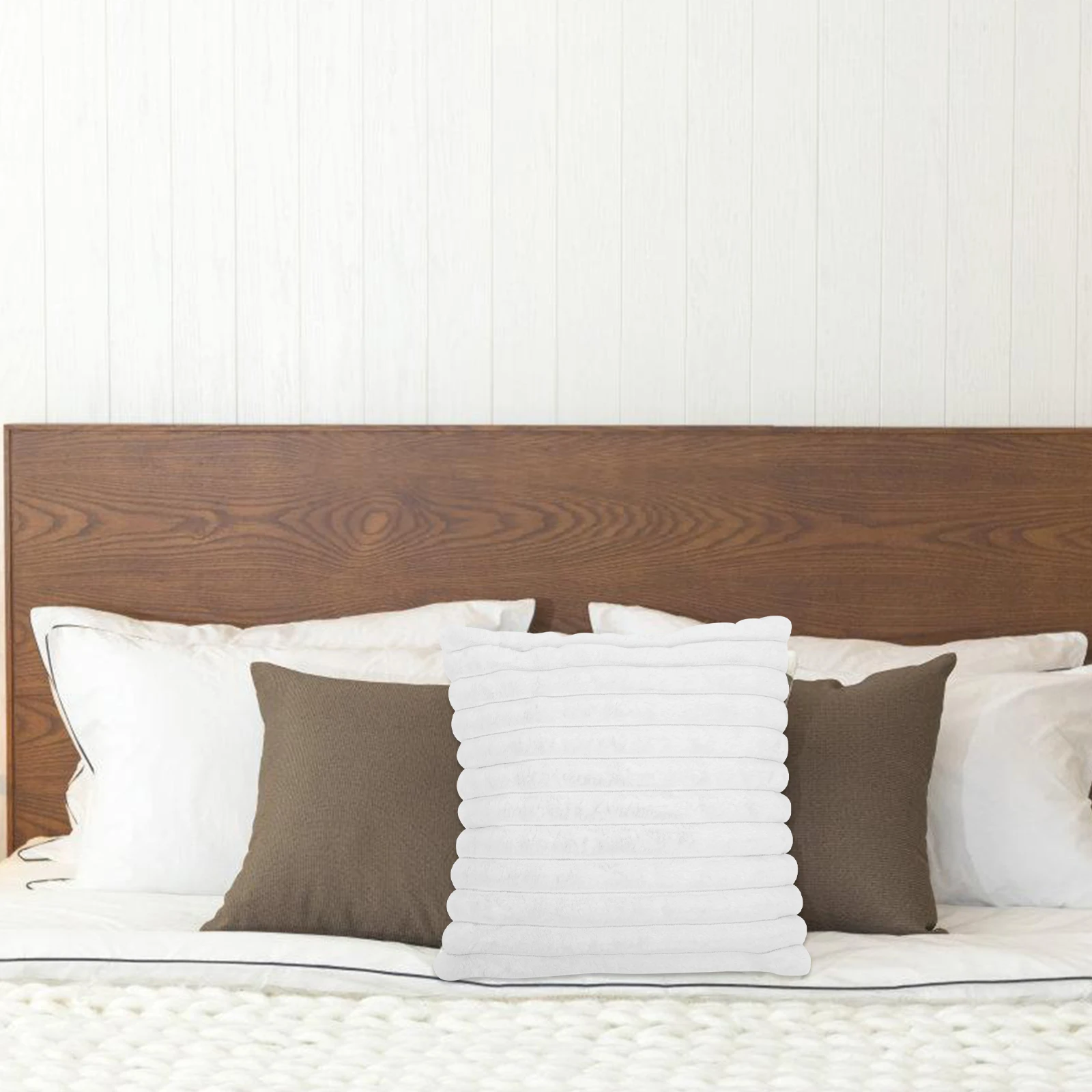 

Square Cushion Cover Rabbit Hair Imitation Soft Pillowcase for Sofa Living Room Decorative Throw Pillow Cover Cushion Protector