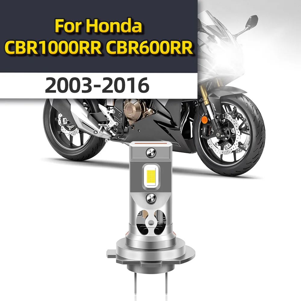 

Для Honda CBR1000RR CBR600RR 2003-2015 2016 мотоциклетная Светодиодная лампа H7 Лампа для детской лампы фара дальнего и ближнего света мотоциклетная передняя фара