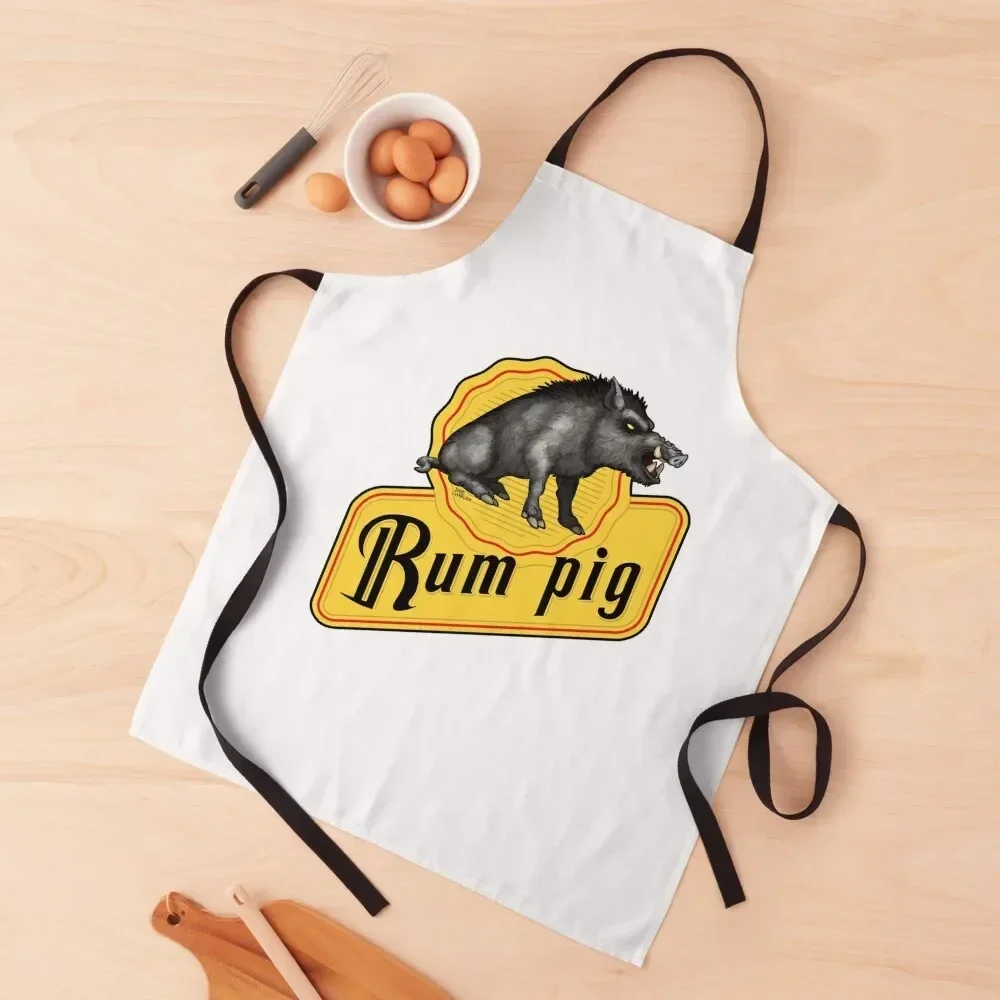 

Rum Pig Apron Waterproof Kitchen Woman New year's Waterproof Kitchen For Women Costume Waiter Apron