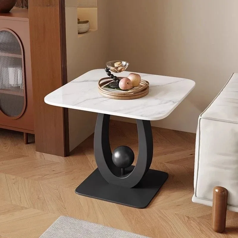 Slate light luxury style round corner few household and commercial multi-scene bedside table simple coffee table side table