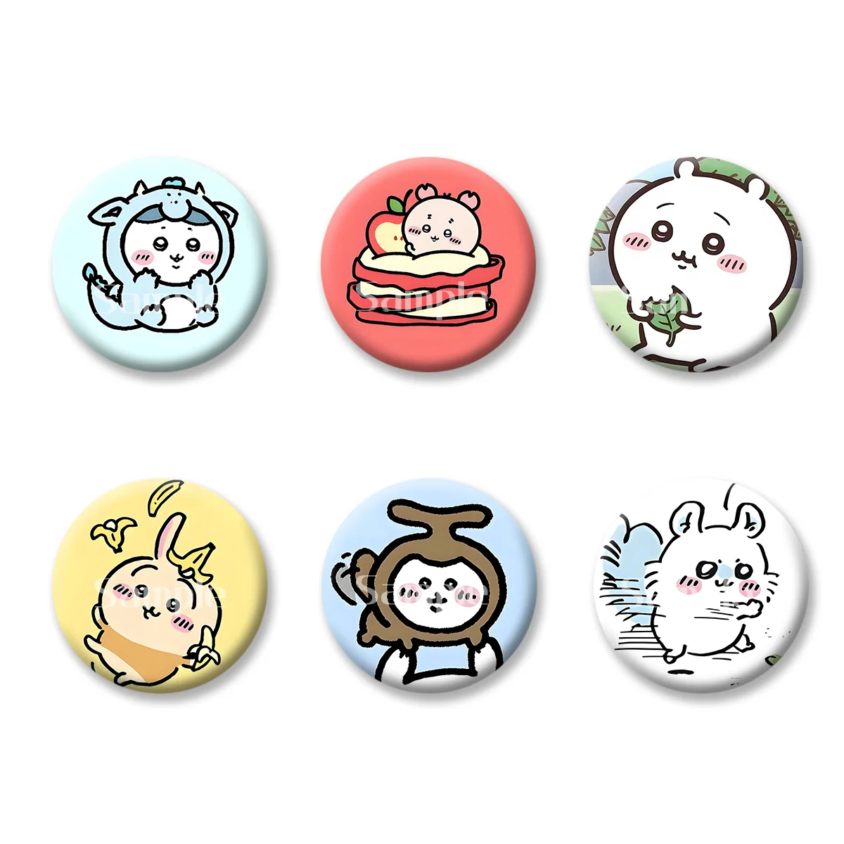 

Flash Badge Cards Chiikawa Cute Style Anime Cartoon Souvenir Keychains Convenient Makeup Mirror Fridge Magnet ACG Accessories