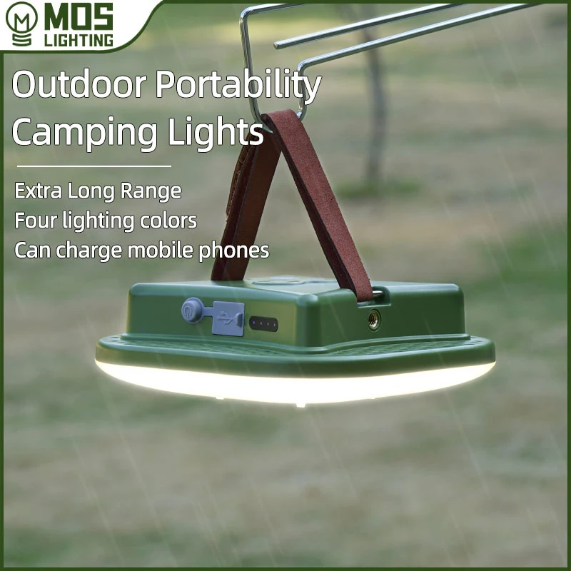 MOSLIGHTING-Lanterna portátil para camping, lanterna poderosa, luzes de pesca, holofote, lâmpada Tent, iluminação de manutenção do trabalho, 13500mAh