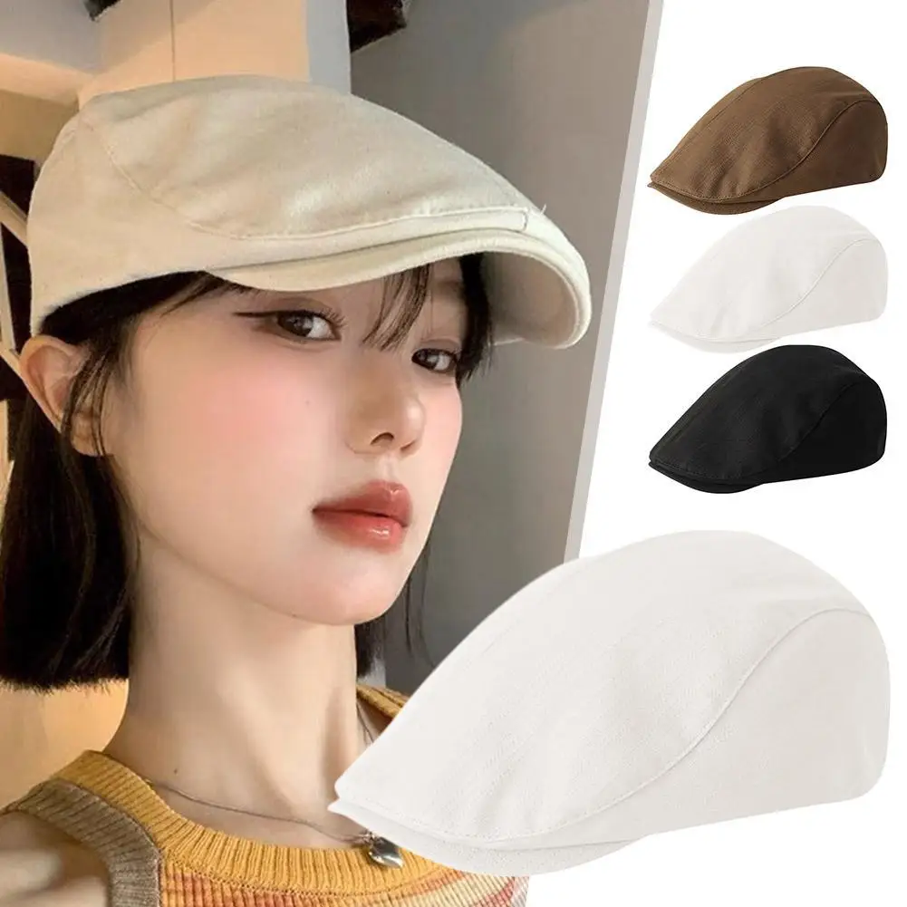 

Classic Beret Cap High Quality Material Suitable For All Seasons Casual Solid Retro Style Soft Driver Cap For Autumn Winter
