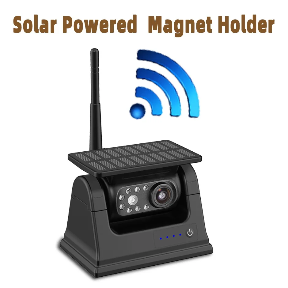 Wireless Solar Powered Energy Magnet Reverse Backup Camera with AHD 7\