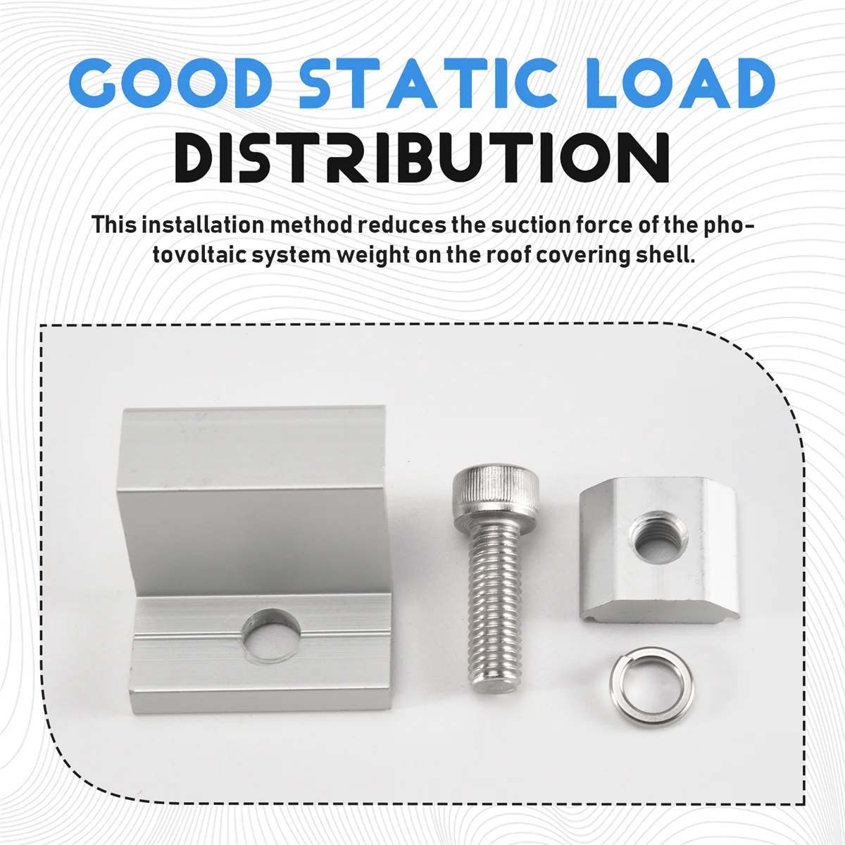 F-3C Solar Panel Mount Bracket Photovoltaic Panel Rail Solar Panel Mount Fastening Module with Mid for Trapezoidal Roof 30mm