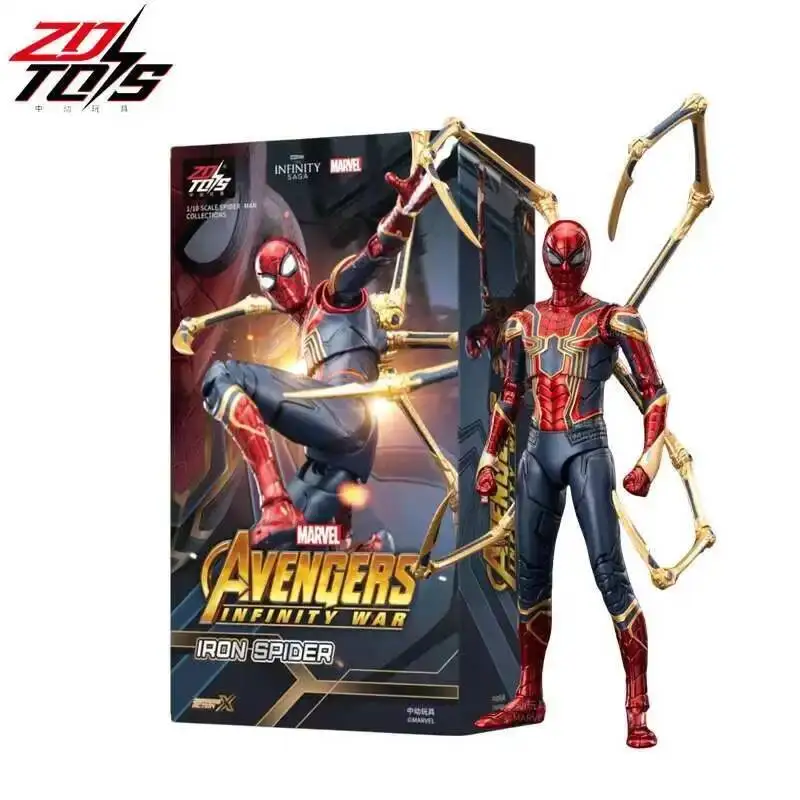 Zd Toys Original Spider 2.0 Spider-Man Legends 1/10 Peter Parker Gold-Schwarz Modell Actionfigur Sammlerstück Spielzeug Geschenk