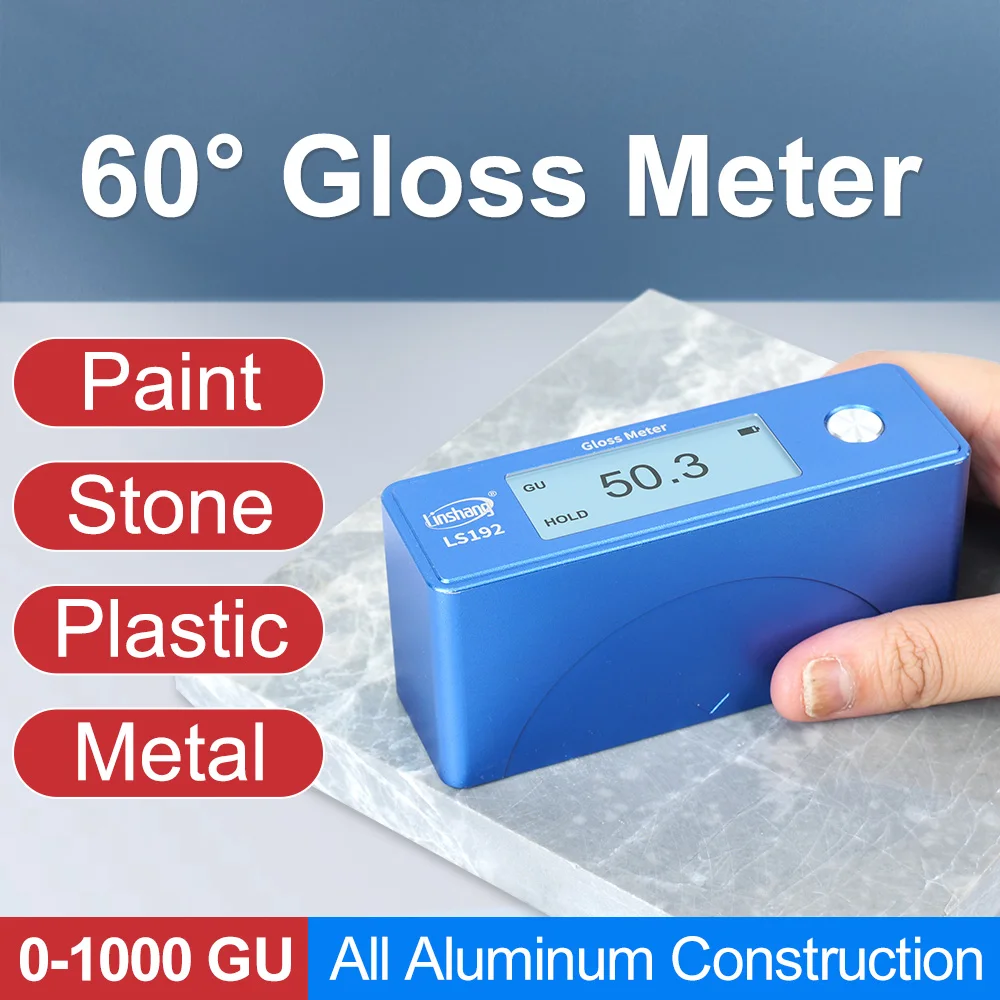 192 Gloss Meter High Precision Large Range For Metal Plastic Stone Leather Wood Cloth Gloss Measurement With QC Function