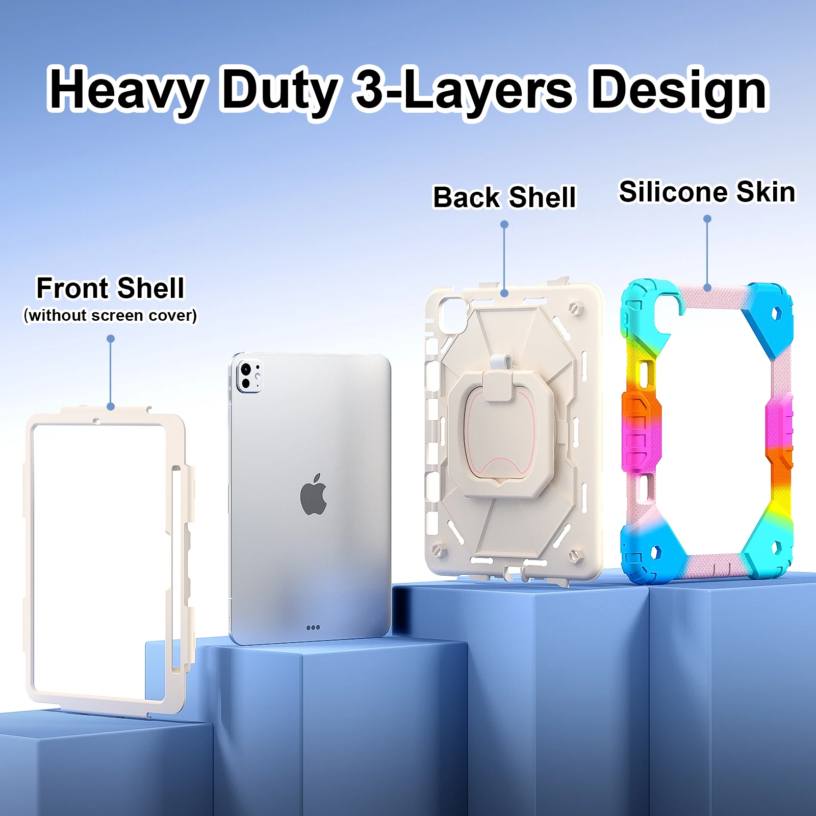 Armor Case For iPad 10th Generation 10.9 2022 Mini 7/6 Kids Stand Shockproof Tablet Cover For iPad Air 5/4 10.9 Pro 11 1/2/3/4th