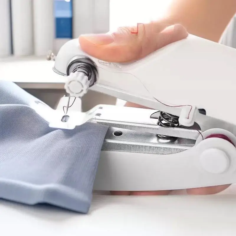 Portable Mini Cordless Handheld Manual Sewing Machine For DIY Household Clothes Leather Tools Accessories