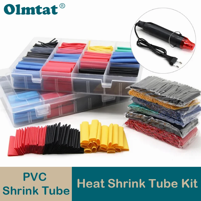 

102-750pcs 2:1 Thermoresistant Tube Heat Shrink Wrapping Kit Assorted Wire Cable Insulation Sleeving 3:1 Heat Shrink Tube Set