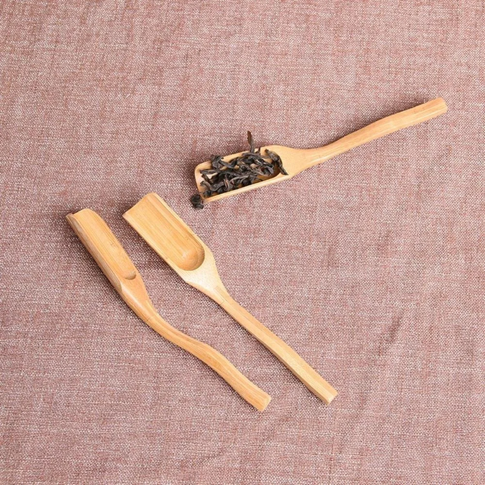 Cubertería de bambú Natural para cocina, cuchara de té suelta, cuchara de café, vajilla