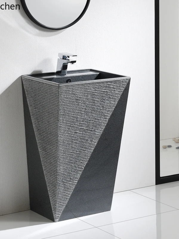 

LXC natural stone column bathroom floor-to-ceiling art washbasin balcony wash basin outdoor laundry pool