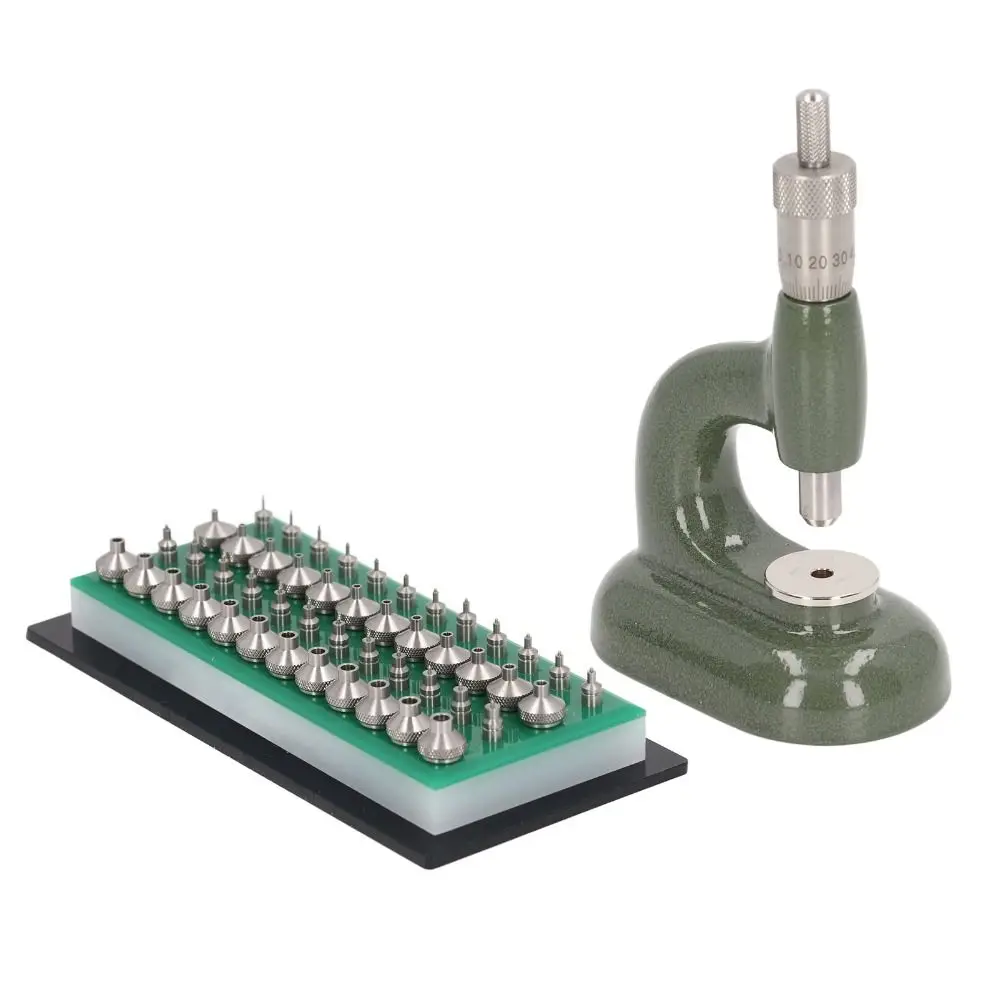 48Pcs Dies Watch Repair Tool With Micrometric Screw 4Mm&4Mm Watch Press Set Green Color Watchmaker Jewelling Tool Watchmaking