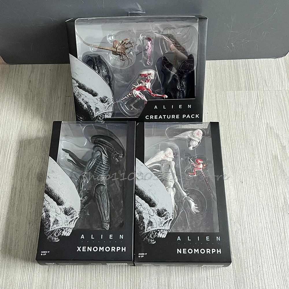 Figurine Alien Xenomorph Neomorph, Pack de créatures d'anime, Figurine articulée Alien VS Predator, Jouet de collection, Cadeaux d'anniversaire