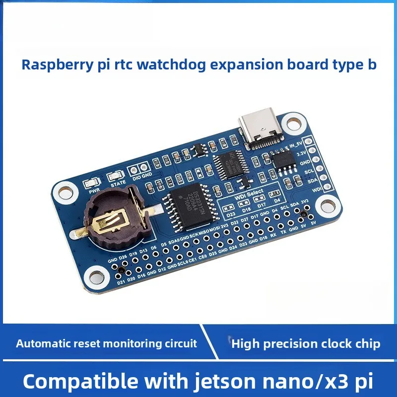 

Raspberry Pi RTC Watchdog Expansion Board B Type Built-in High-Precision DS3231SN Chip
