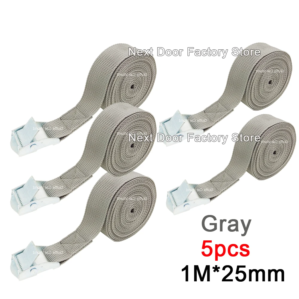 5 stücke 1M Schnalle Tie-Down Gürtel Fracht Riemen Für Auto Motorrad Fahrrad Mit Metall Schnalle Abschleppseil ratsche Gürtel für Gepäck 3 Farben – Detail 9