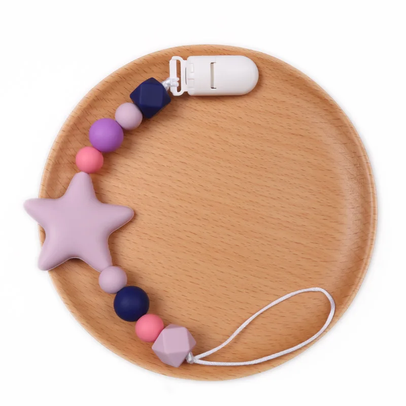 シリコーンスタービーズベビーおしゃぶりクリップチェーン乳首ホルダー幼児おしゃぶり歯固め必須の歯ケアアクセサリー幼児用