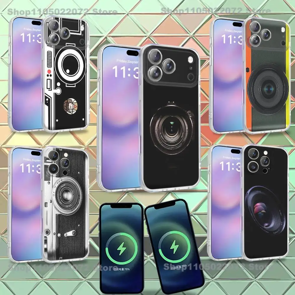 

Retro Camera Vintage For iPhone 17,12,11,14,13,15,16,Plus,Air,Pro,Max,E,Mini for Magsafe Magnetic Frosted Phone Case