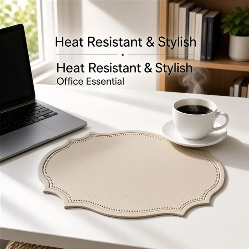 ABLG PU Placemat Set-Luxury Faux Leather Eco-Friendly Table Mats For Dining Room& Cafe Decoration