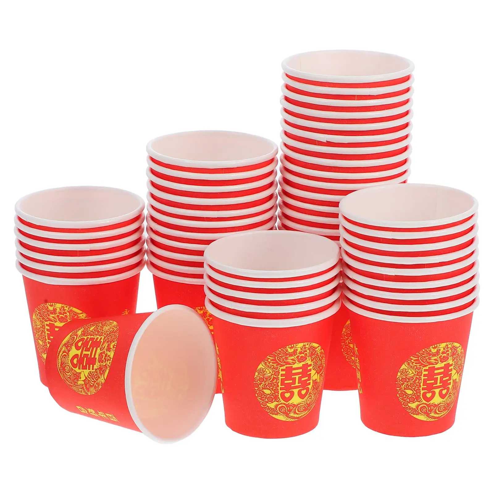 

Wedding Disposable Cups Red Cup Bridal Shower Tea Favor Bulk Floral Bachelor Party Decorations Thickened