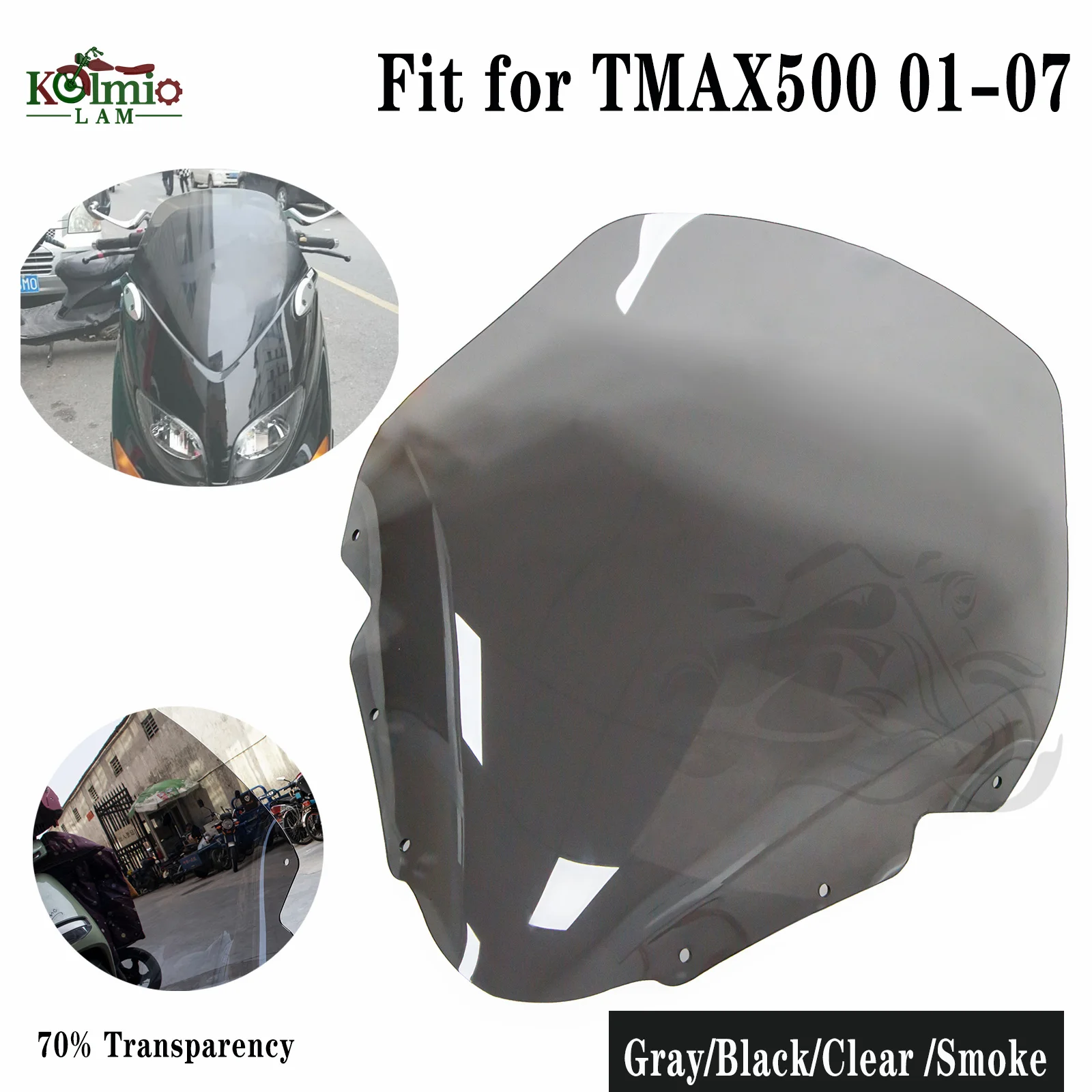 Fit For 2001 - 2007 TMAX 500 T-max 500 Tmax500 Motorcycle Windscreen Windshield Deflectors T-MAX 500 XP500 2002 2003 2004 2005