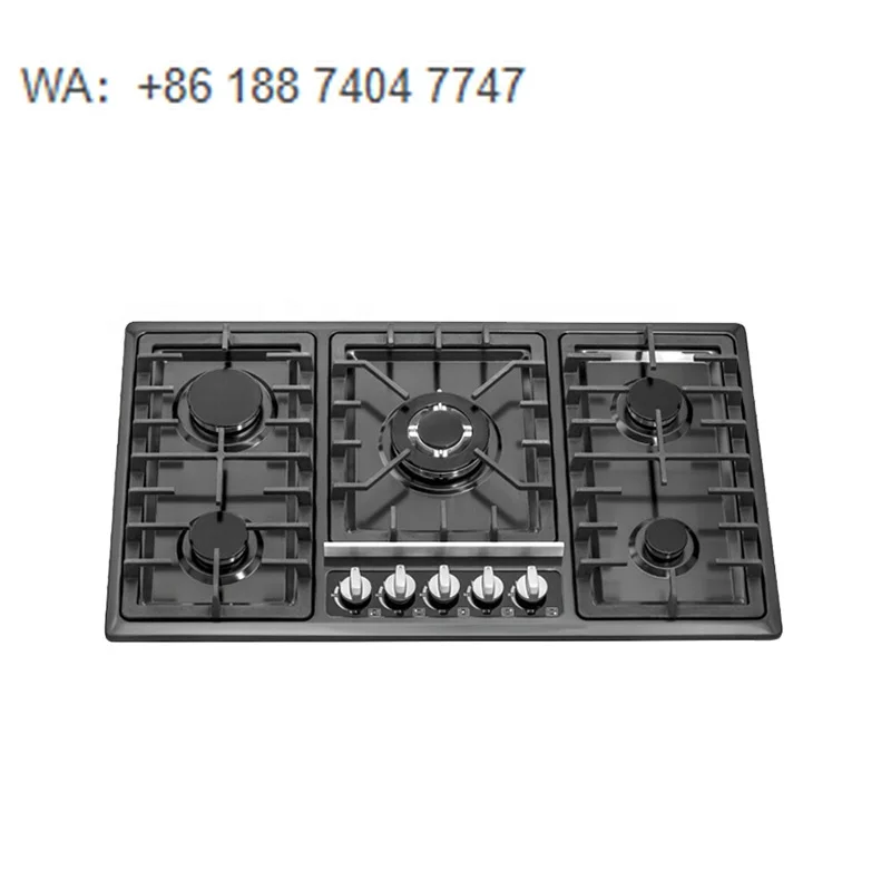 Hot Selling Built-in Stainless Steel Gas Cooker 5 Burners for Household & Hotel Use Energy-Saving Class A+++ Kitchen Appliance