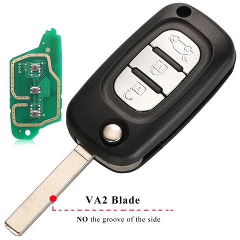 Автомобильный Ключ-пульт Jingyuqin 3BTN 433 МГц ID46 Pcf7961 Для Renault Scenic III, Megane III, Fluence, Master, Kangoo