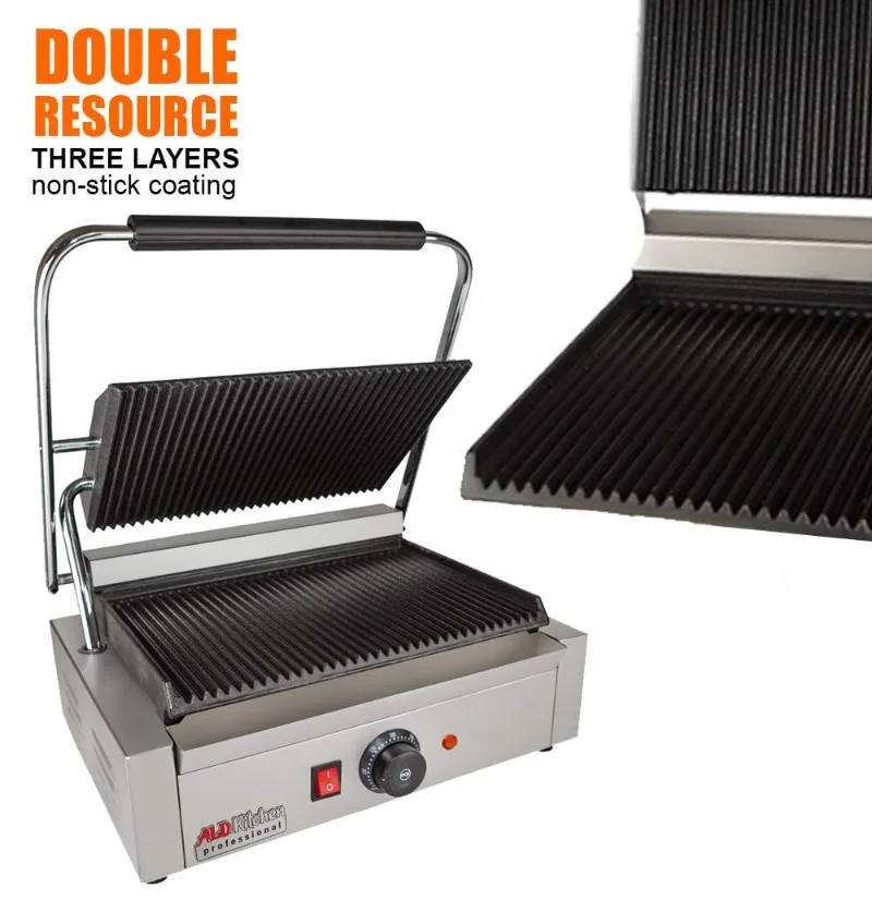 Waring Commercial WPG150 Compact Italian-Style Panini Grill, 120-volt, Silver