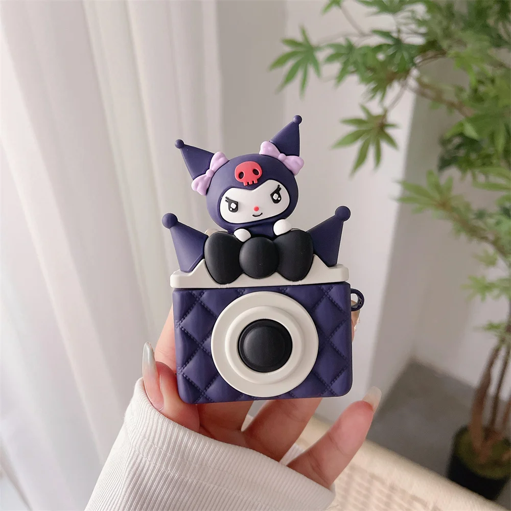 Earphone Case for AirPods Pro 3D Cute Cartoon Anime Role Kuromi Silicone Headphone Cases for AirPods 1 2 3 Pro 2rd Protect Cover