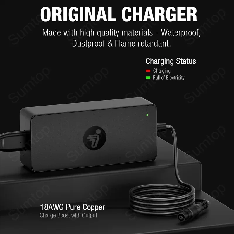 Original 53.6V 3.9A Fast Charger 210W for Ninebot by Segway G3/GT3/ZT3 Pro/F3/F3 Pro Electric Scooter Battery Power Adapter Part