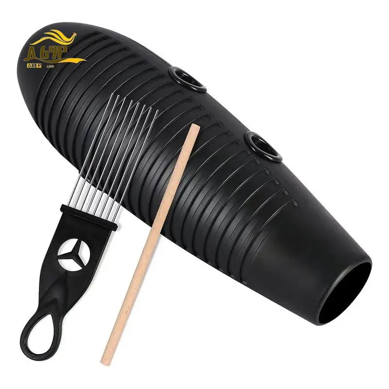 A69P-Guiro Instrument 3.9X13 Inch Guiro Fish Shaped Latin Percussion Instrument With 2 X Guiros Scraper Musical Training