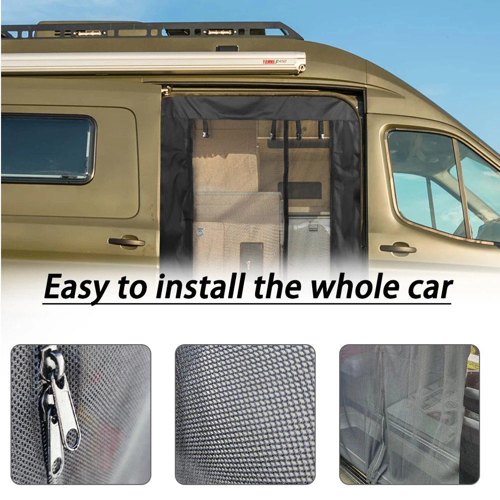

Insect Screen Mosquito Net For Mercedes Sprinter Ford Transit MK8 High Roof Van Double Zipper Polyester Mesh Fly Screens Net