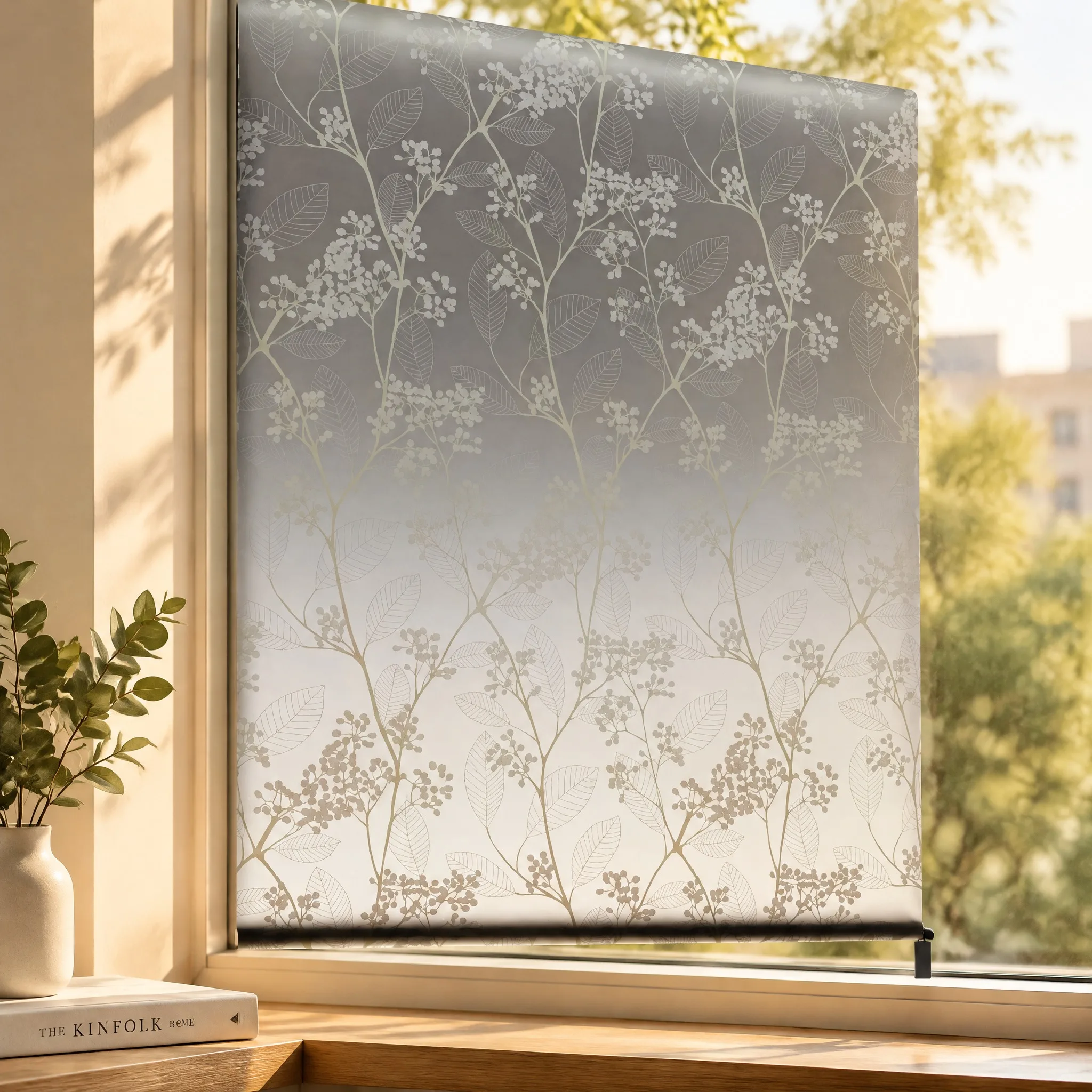 Privacy Frosted Window Film Decorative Translucent Window Cover Static Cling Window Sticker for Living Room for Home