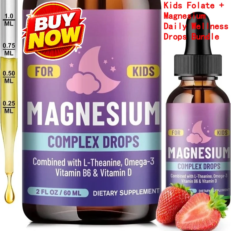 Kids L-Methylfolate 5-MTHF Liquid Drops with Methyl B12 Active Folate Support 1 Fl Oz USDA Organic Vegan Non-GMO
