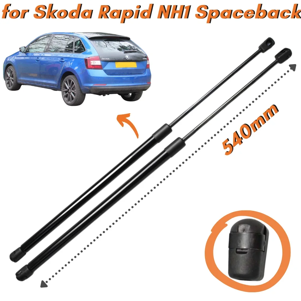 Qty(2) Rozpórki bagażnika do Skoda Rapid NH1 Spaceback Hatchback 2012-2016 540MM Podnośnik tylnej klapy bagażnika Sprężyna gazowa Amortyzator